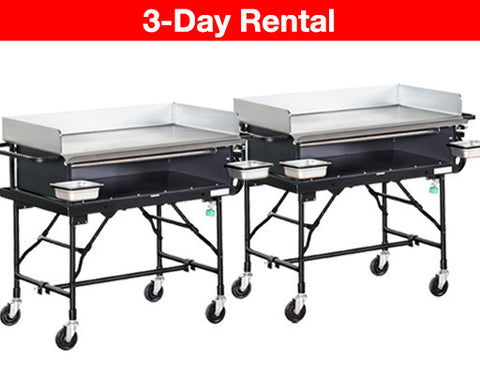 Package: 2 x 3ft Big John Commercial Griddle 1420 square inches